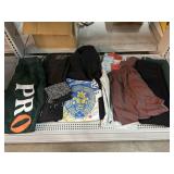 Denim pants and jogger pants and pullover hoodie