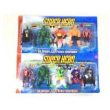 2 super hero action figure play sets