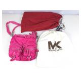 Carlos fashion handbag purse and 2 cinch bags.