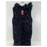 E Edge sequin puff vest jacket size 2. Puane.