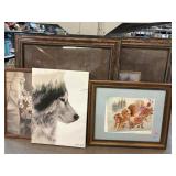 Assorted Wall Hanging Art. Largest approx. 31x32