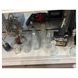 Assorted Glassware, Decanters, Wine Bottles and