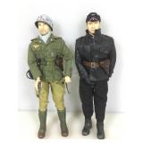 2 WWII German soldiers, 12 in tall