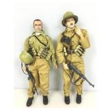 2 WWII German soldiers, 12 in tall