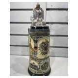 German beer stein w/metal lid, 10 in tall, LE