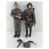 2 WWII German soldiers, 12 in tall