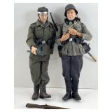 2 WWII German soldiers, 12 in tall