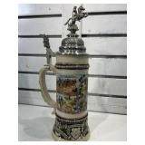 German beer stein w/metal lid 12 in tall