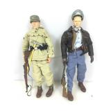 2 WWII German soldiers, 12 in tall