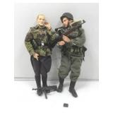 2 WWII German soldiers, 12 in tall