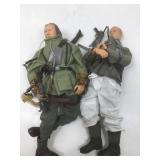 2 WWII German soldiers, 12 in tall