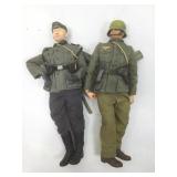 2 WWII German soldiers, 12 in tall