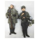 2 WWII German soldiers, 12 in tall