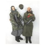 2 WWII German soldiers, 12 in tall