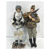 2 WWII German soldiers, 12 in tall