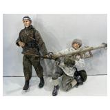 2 WWII German soldiers, 12 in tall