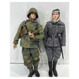 2 WWII German soldiers, 12 in tall