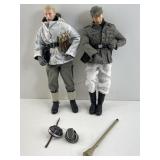2 WWII German soldiers, 12 in tall