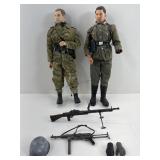 2 WWII German soldiers, 12 in tall