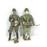 2 WWII German soldiers, 12 in tall
