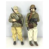 2 WWII German soldiers, 12 in tall