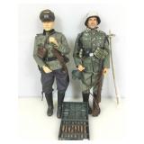 2 WWII German soldiers, 12 in tall