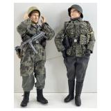 2 WWII German soldiers, 12 in tall