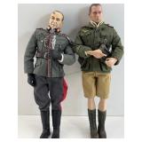 2 WWII German soldiers, 12 in tall