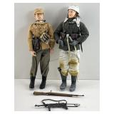 2 WWII German soldiers, 12 in tall