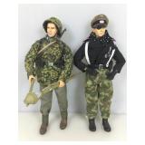 2 WWII German soldiers, 12 in tall