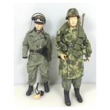 2 WWII German soldiers, 12 in tall