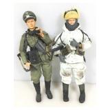 2 WWII German soldiers, 12 in tall