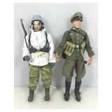 2 WWII German soldiers, 12 in tall