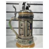 German beer stein w/lid, 8 in tall. LE/numbered