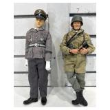 2 WWII German soldiers, 12 in tall