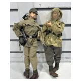 2 WWII German soldiers, 12 in tall