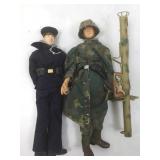 2 WWII German soldiers, 12 in tall