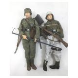 2 WWII German soldiers, 12 in tall