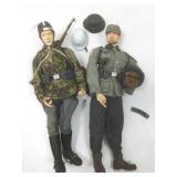 2 WWII German soldiers, 12 in tall