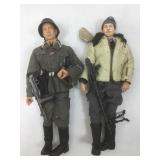 2 WWII German soldiers, 12 in tall