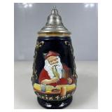 LE Christmas King German beer stein w/metal lid,