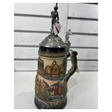 German beer stein w/lid 10 in tall, LE