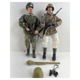 2 WWII German soldiers, 12 in tall