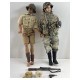 2 WWII German soldiers, 12 in tall