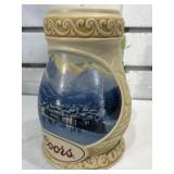 Coors beer stein, 8 in tall