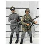 2 WWII German soldiers, 12 in tall