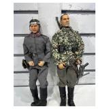 2 WWII German soldiers, 12 in tall