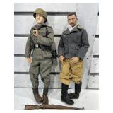 2 WWII German soldiers, 12 in tall