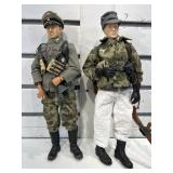 2 WWII German soldiers, 12 in tall