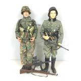 2 WWII German soldiers, 12 in tall